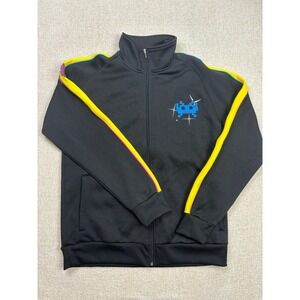 Space Invaders Mens XXL Black Full Zip Track Jacket Retro Arcade Gaming Graphics